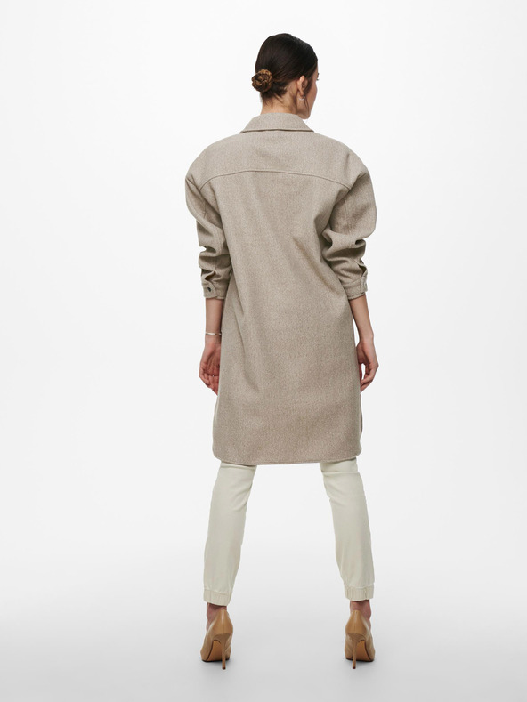 ONLY Bež ženski lahek srajčni plašč ONLY Elaine