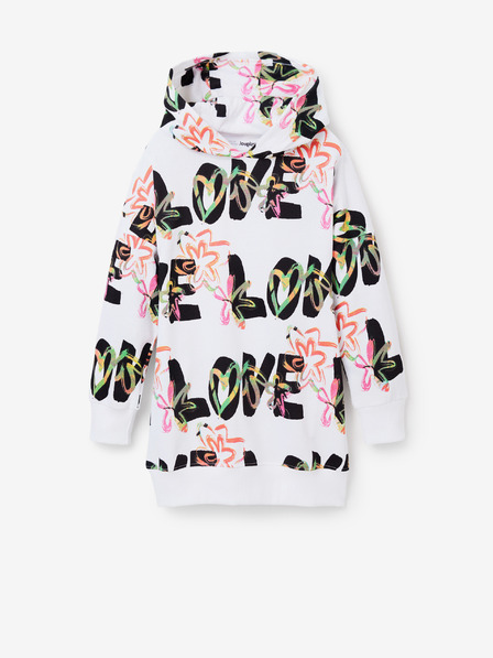 Desigual Desigual Flavia bela dekliška majica z vzorcem