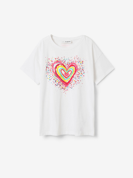Desigual Bela dekliška majica Desigual Heart