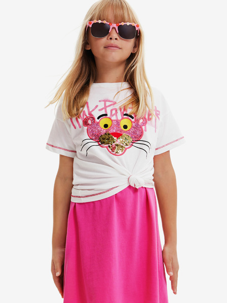 Desigual Bela dekliška majica Desigual Pink Panther