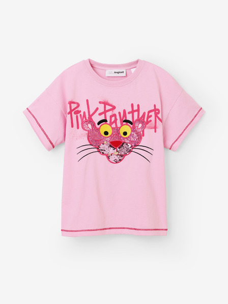 Desigual Roza dekliška majica Desigual Pink Panther