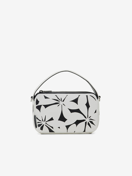 Desigual Črno-bela ženska torbica Desigual Onyx Narbonne Mini torbica s cvetjem