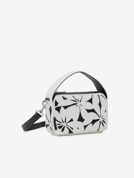 Desigual Črno-bela ženska torbica Desigual Onyx Narbonne Mini torbica s cvetjem