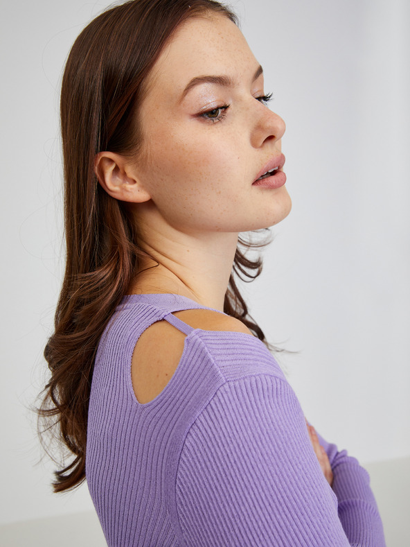 Orsay Vijoličast ženski kardigan z izrezi ORSAY