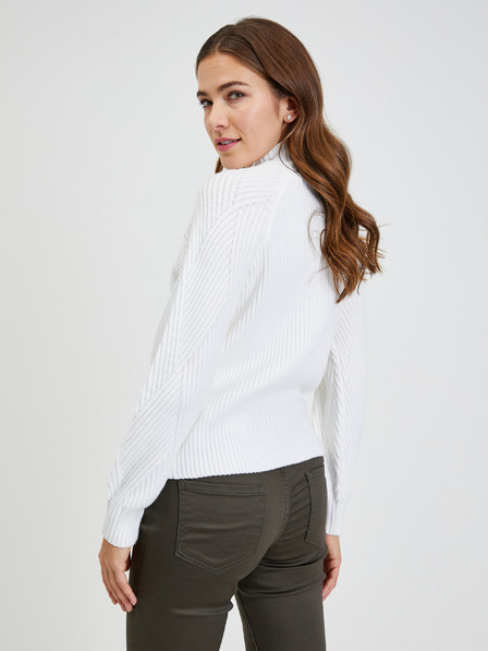 Orsay Bel ženski rebrast pulover z okrasnimi gumbi ORSAY