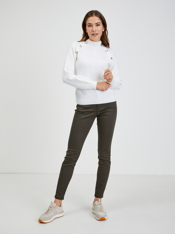 Orsay Bel ženski rebrast pulover z okrasnimi gumbi ORSAY