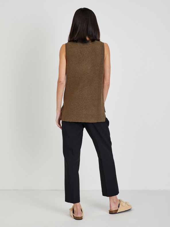 Vila VILA Ril Rjava ženska jopica s puloverjem