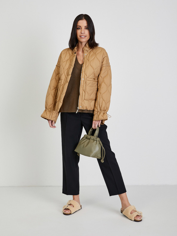 Vila VILA Ril Rjava ženska jopica s puloverjem