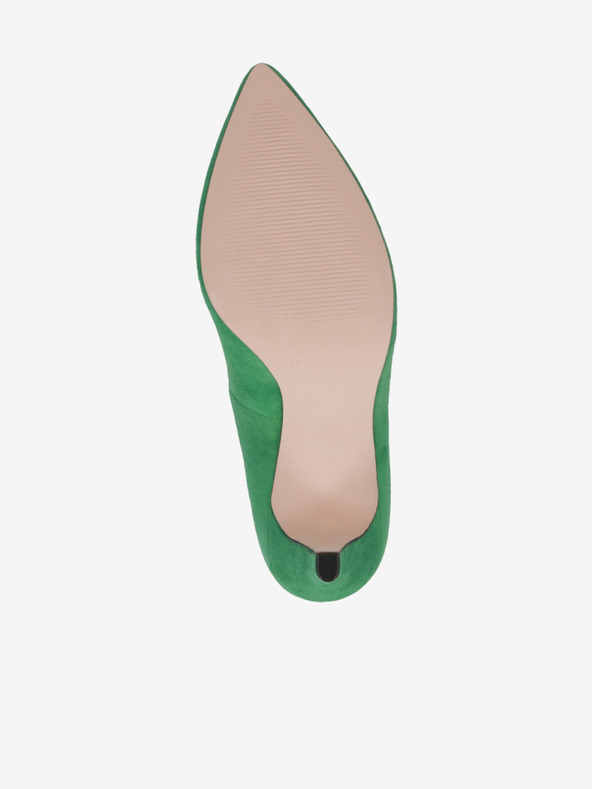 Caprice Zelene ženske črpalke iz semiša Caprice