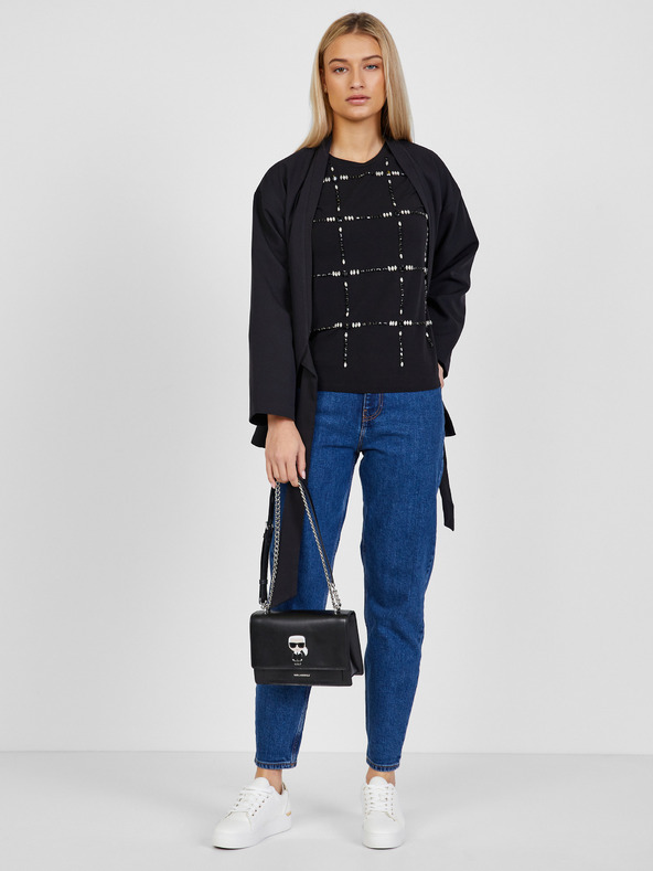 Liu Jo Črna ženska vzorčasta majica Liu Jo