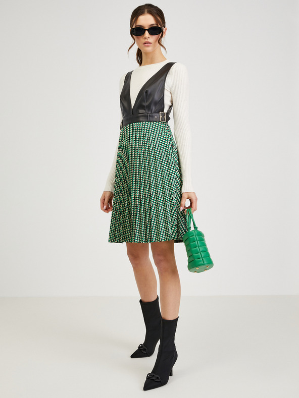 Orsay Črno-zelena ženska vzorčasta obleka ORSAY