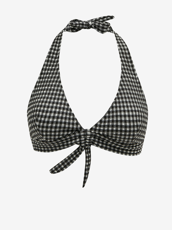 Orsay Črn ženski karirast zgornji del kopalk ORSAY