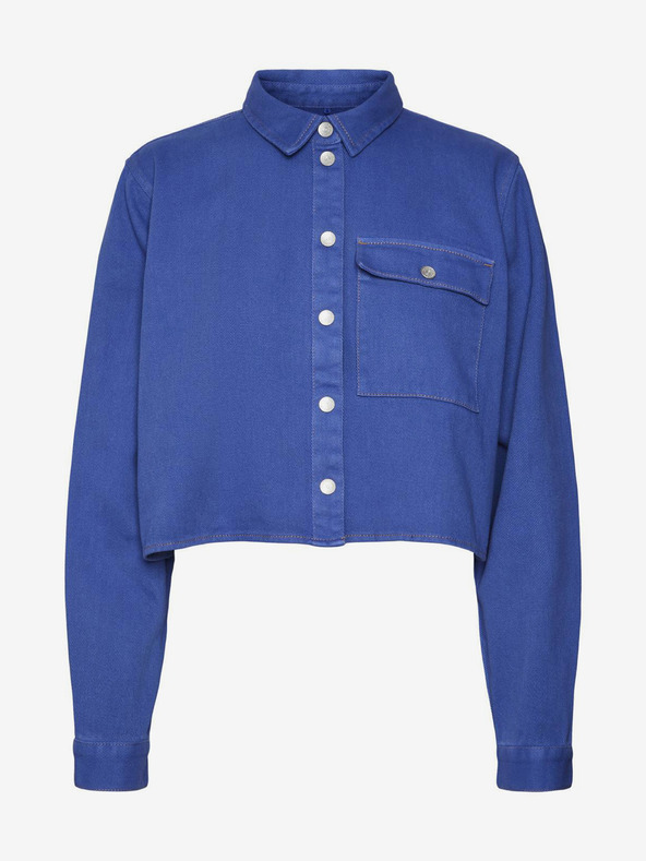 Noisy May Modra ženska majica iz džinsa Noisy May Maddy