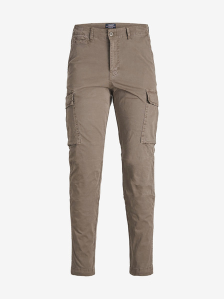 Jack & Jones Rjave fantovske hlače Jack & Jones Stace Tucker z žepi