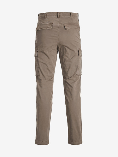 Jack & Jones Rjave fantovske hlače Jack & Jones Stace Tucker z žepi