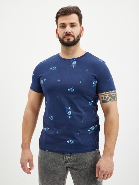 Blend Temno modra moška majica z vzorcem Blend