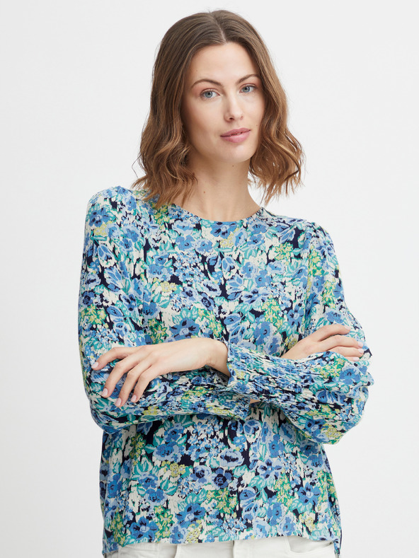 Fransa Modra ženska cvetlična bluza Fransa