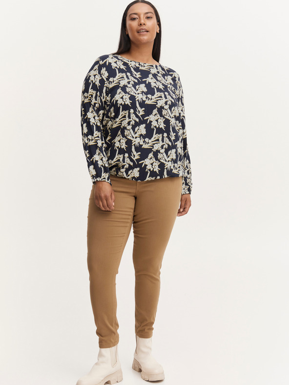 Fransa Belo-modra cvetlična bluza Fransa