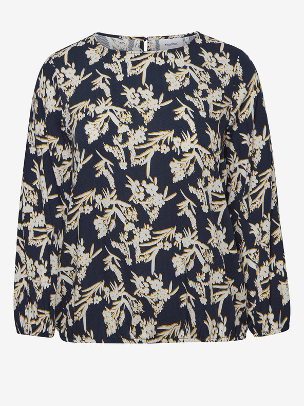 Fransa Belo-modra cvetlična bluza Fransa