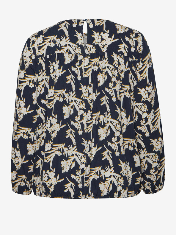 Fransa Belo-modra cvetlična bluza Fransa