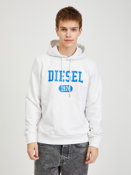 Diesel Bela moška majica s kapuco Diesel