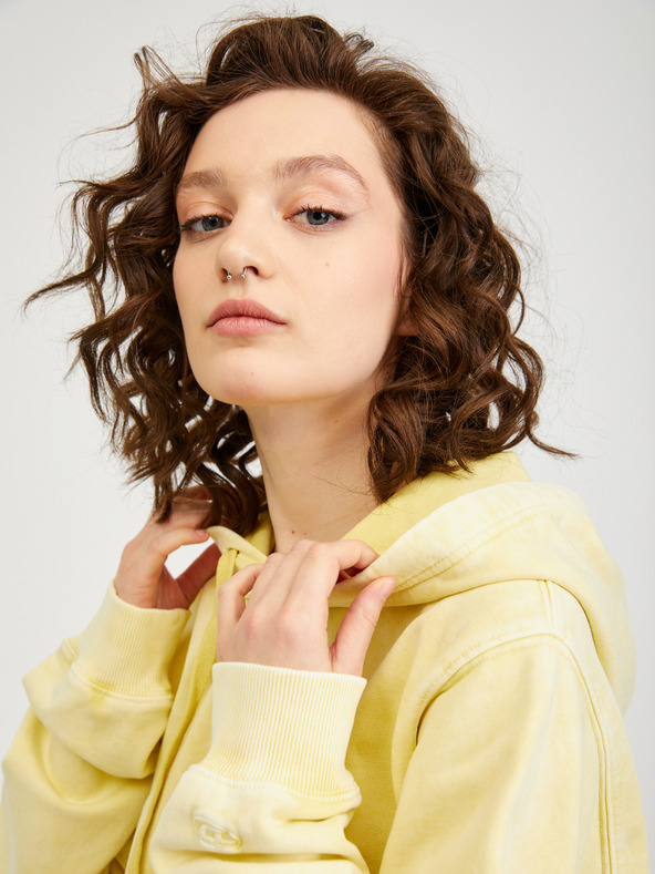 Diesel Rumena Dieselova ženska majica s kapuco