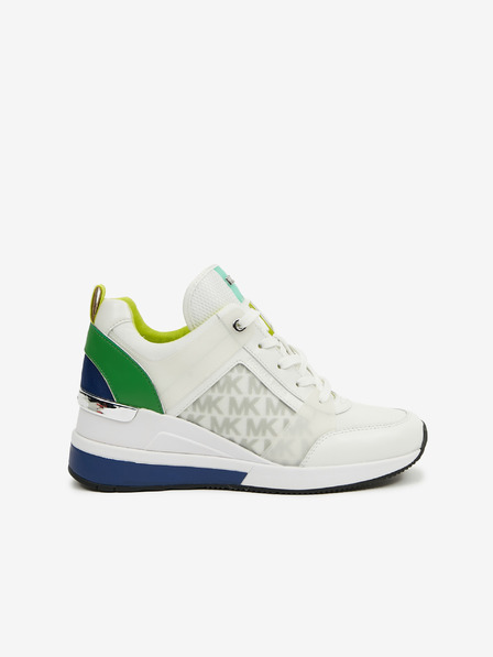 Michael Kors Bele ženske usnjene superge Michael Kors Georgie Trainer Wedge