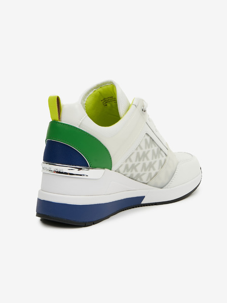Michael Kors Bele ženske usnjene superge Michael Kors Georgie Trainer Wedge