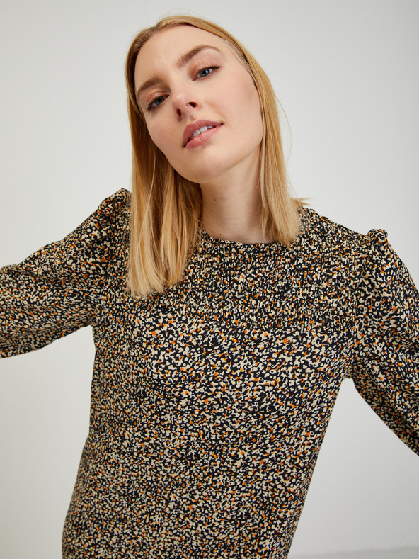 Orsay Črna ženska vzorčasta obleka ORSAY
