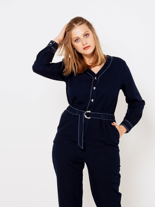 CAMAIEU Temno modra ženska majica CAMAIEU