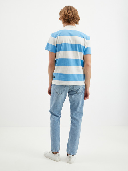 Tom Tailor Denim Belo-modra moška črtasta majica Tom Tailor Denim