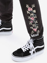 Vans Črne dekliške trenirke s cvetličnim potiskom VANS Leopard