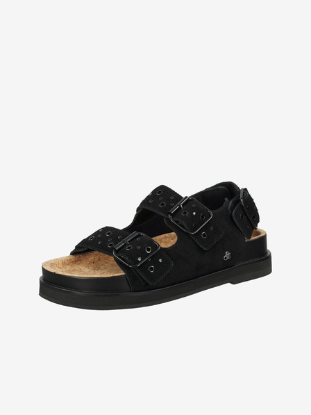 Scotch & Soda Črni ženski sandali iz semiša Scotch & Soda Anni