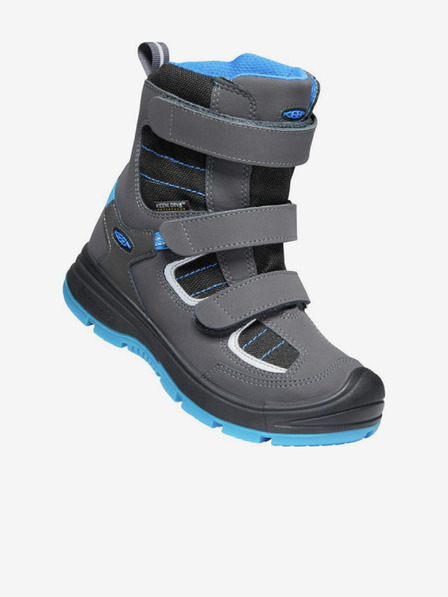 Keen Usnjeni zimski škornji za fante Grey Keen