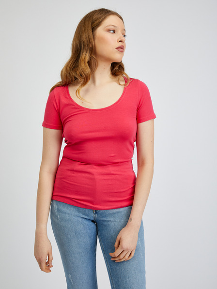 Orsay Temno rožnato žensko osnovno majico ORSAY