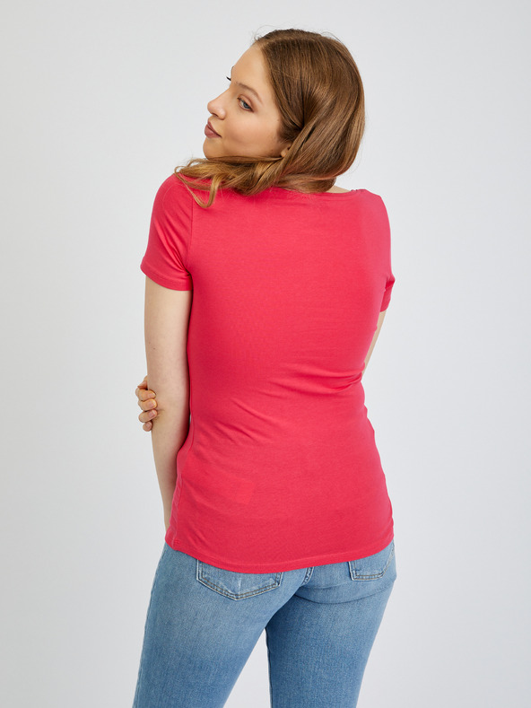 Orsay Temno rožnato žensko osnovno majico ORSAY