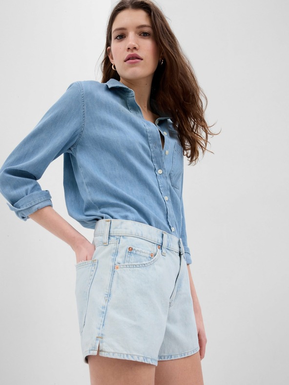 GAP Džins kratke hlače Low Rise Stride GAP