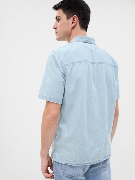 GAP Chambray srajca s kratkimi rokavi GAP