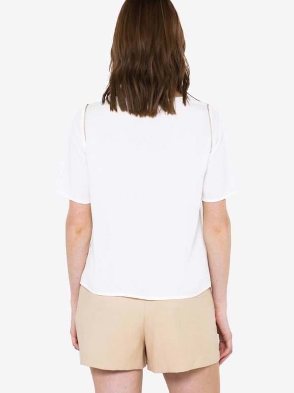 CAMAIEU Bela bluza z razporki CAMAIEU