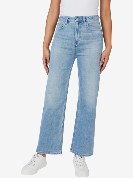 Pepe Jeans Svetlomodre ženske kavbojke Pepe Jeans Lexa s širokimi nogami