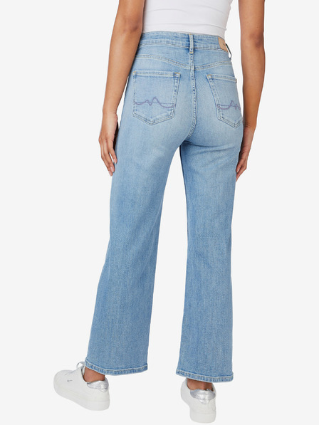 Pepe Jeans Svetlomodre ženske kavbojke Pepe Jeans Lexa s širokimi nogami