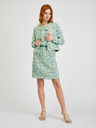 Orsay Zelena ženska vzorčasta obleka s pasom ORSAY