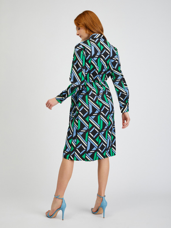 Orsay Zeleno-črna ženska vzorčasta ovita obleka ORSAY
