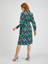 Orsay Zeleno-črna ženska vzorčasta ovita obleka ORSAY