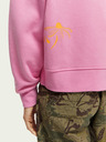 Scotch & Soda Rožnata ženska jopa s kapuco Scotch & Soda