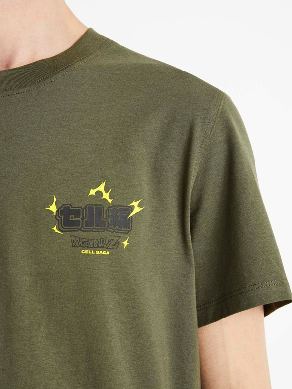 Celio Zelena moška bombažna majica Celio Dragon Ball Z