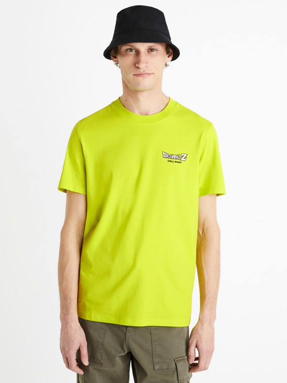 Celio Neonsko rumena moška majica Celio Dragon Ball Z