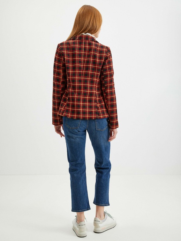 Orsay Črno-rdeč ženski karirast suknjič ORSAY