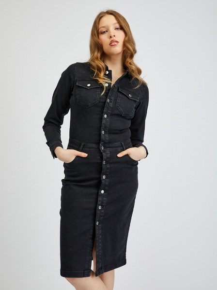 Orsay Črna ženska denim obleka ORSAY