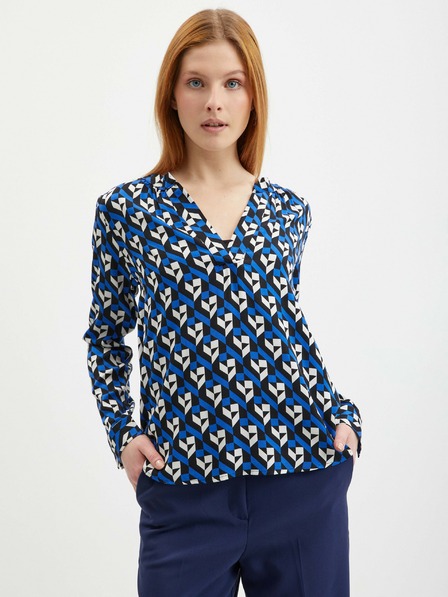 Orsay Modra ženska vzorčasta bluza ORSAY